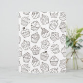 カラーリングページカップケーキパーティースクラップブック紙 (スタンド正面)