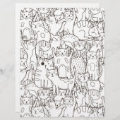 カラーリングページキャッツニャースクラップブック紙 (正面/裏面)