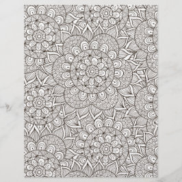 カラーリングページサマーガーデンスクラップブック紙