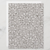 カラーリングページサマーガーデンスクラップブック紙 (正面/裏面)