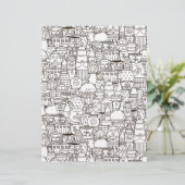 カラーリングページティーポットコーヒーカップスクラップブック紙 (スタンド正面)