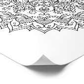 カラーリングページデイジーマンダラポスター ポスター (角)