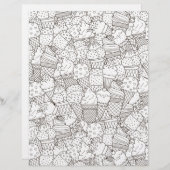 カラーリングページデザートGaloreスクラップブック紙 (正面/裏面)