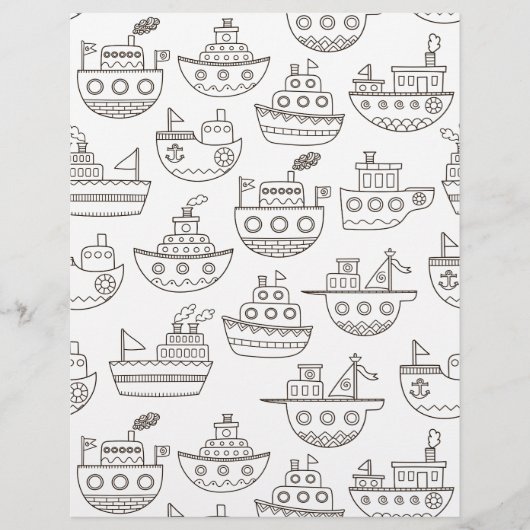 カラーリングページパレードオブボートスクラップブック紙 (正面)