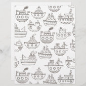 カラーリングページパレードオブボートスクラップブック紙 (正面/裏面)