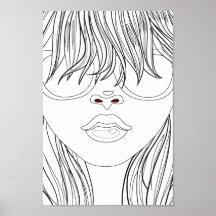 カラーリングページビーチガール