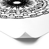 カラーリングページマンダラDIYウォールアートポスター ポスター (角)