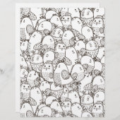 カラーリングページモーニングチャープスクラップブック紙 (正面/裏面)