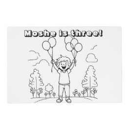 カラーリングページランチョンマット ラミネート プレート