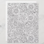 カラーリングページワイルドフラワースクレープブック紙 (正面/裏面)