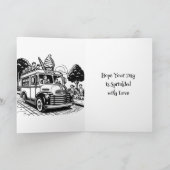 カラーリングページ付きアイスクリームサンデー誕生日 カード (内部)