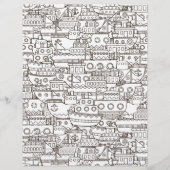 カラーリングページ忙しボーヤードスクラップブック紙 (正面)