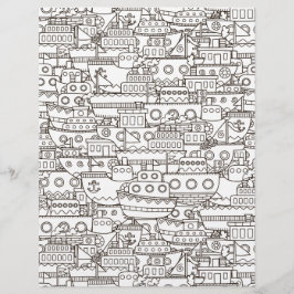 カラーリングページ忙しボーヤードスクラップブック紙