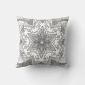 カラーリングページ白黒マンダラ クッション (裏面)