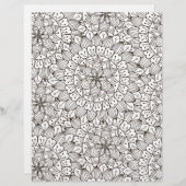 カラーリングページ花びら抽象芸術スクラップブック紙 (正面/裏面)