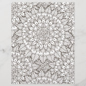 カラーリングページ葉デイジースクラップブック紙 (正面)