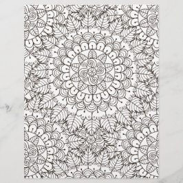 カラーリングページ葉デイジースクラップブック紙