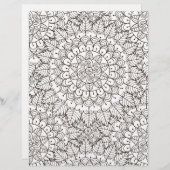 カラーリングページ葉デイジースクラップブック紙 (正面/裏面)