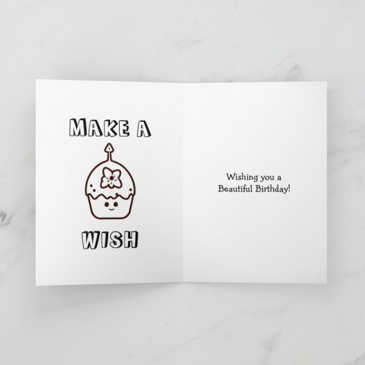 カラーリングページ誕生日 |アフリカ系アメリカ人漫画 カード (内部)