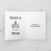 カラーリングページ誕生日 カード (内部)