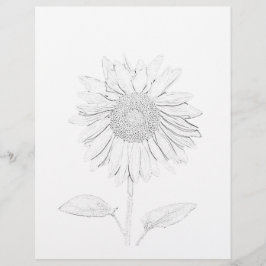 カラーリングページ – ひまわり