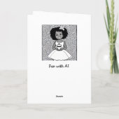 カラーリングページ |小さな女の子の誕生日 カード (裏面)