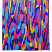 カラーリングボックス抽象芸術 シャワーカーテン (正面)