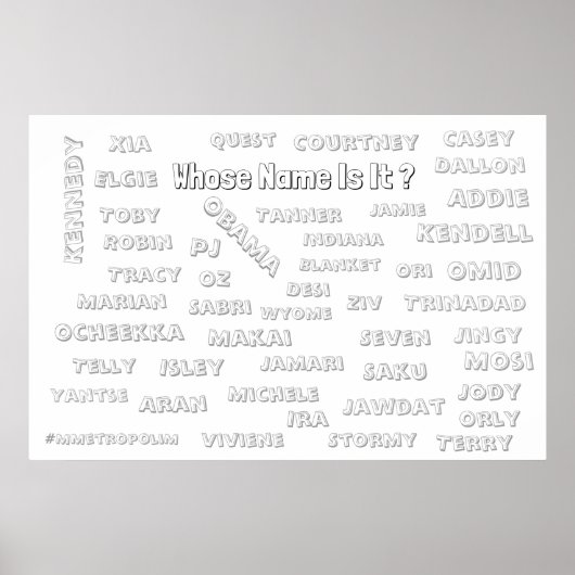 カラーリングポスター36x24 /名ユニセックス前/プリント ポスター (正面)