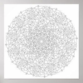 カラーリングポスター – バブルスターマンダラ ポスター