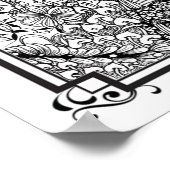 カラーリングポスター「ミセス威厳のあるディーの孔雀」 ポスター (角)