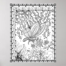 カラーリングポスター「ミセス・ディーの蝶キス」