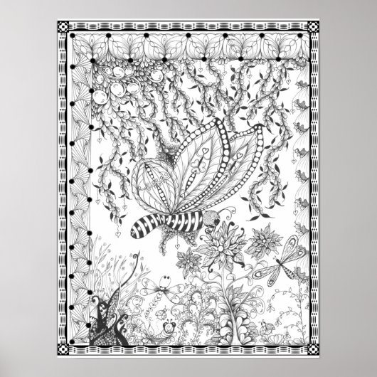 カラーリングポスター「ミセス・ディーの蝶キス」 ポスター (正面)