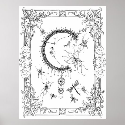 カラーリングポスター「MrsDee's Fly Me To The Moon Art」 ポスター (正面)