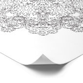 カラーリングポスタ渦巻形のーレースのよう- Mandala ポスター (角)