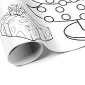 カラーリング子供へクリスマスツリー ラッピングペーパー (ロールコーナー)