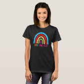 カラーレインボーロックザテスト先生試験日 Tシャツ (正面フル)
