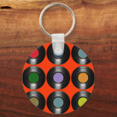 カラーレコードのパターン キーホルダー (正面)