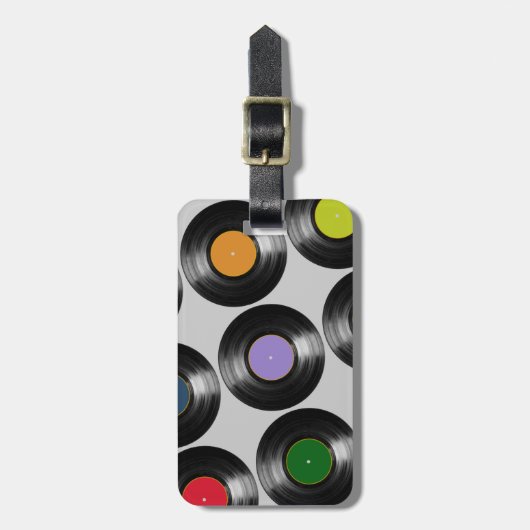 カラーレコードのパターン ラゲッジタグ (正面縦)