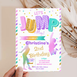 カラーレトロジャンプ遊及び誕生日招待状 招待状