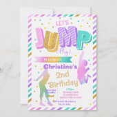 カラーレトロジャンプ遊及び誕生日招待状 招待状 (正面)