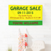 カラーレモンイエロー&ストライプアイディア+お客様 横断幕 (インサイチュ)