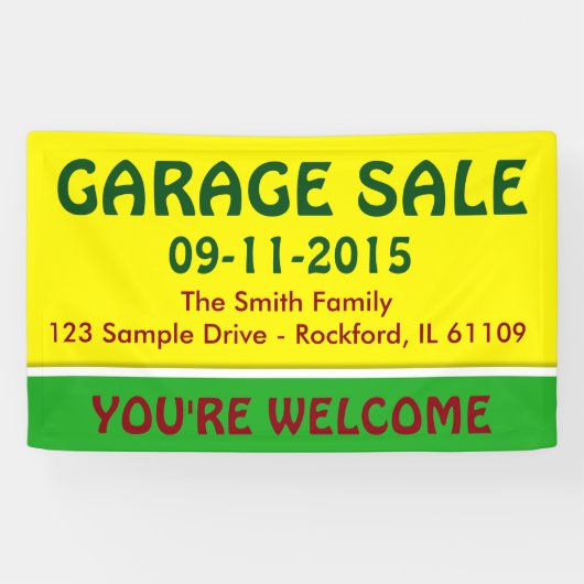 カラーレモンイエロー&ストライプアイディア+お客様 横断幕 (横)