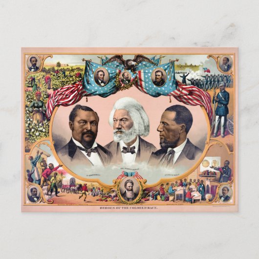 カラーレースの英雄ポスター1881復元 ポストカード (正面)