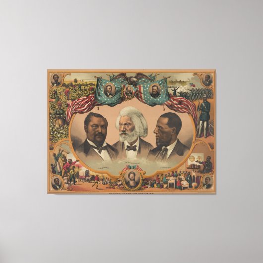 カラーレース1881フレデリック・ダグラスの英雄 キャンバスプリント (正面)