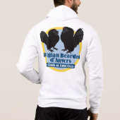 カラーロゴ付きメンズジップアップフード付きスウェットシャツ パーカ (裏面)