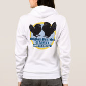 カラーロゴ付き女性のジップアップフード付きスウェットシャツ パーカ (裏面)