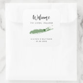 カラーロングアイランド結婚のウェルカムバッグまたはボックス スクエアシール (バッグ)