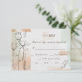 カラーワッシュ フラワーレス RSVP カード (スタンド正面)
