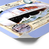 カラーヴィンテージ1912 TITANIC Image on Toilet Soap Ad ポスター (角)