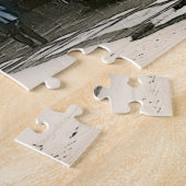 カラーヴィンテージ1930の都市通りコーナーシーン ジグソーパズル (側面)